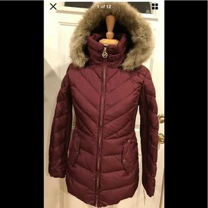 Michael Kors puffer jacket coat dark Brandy S